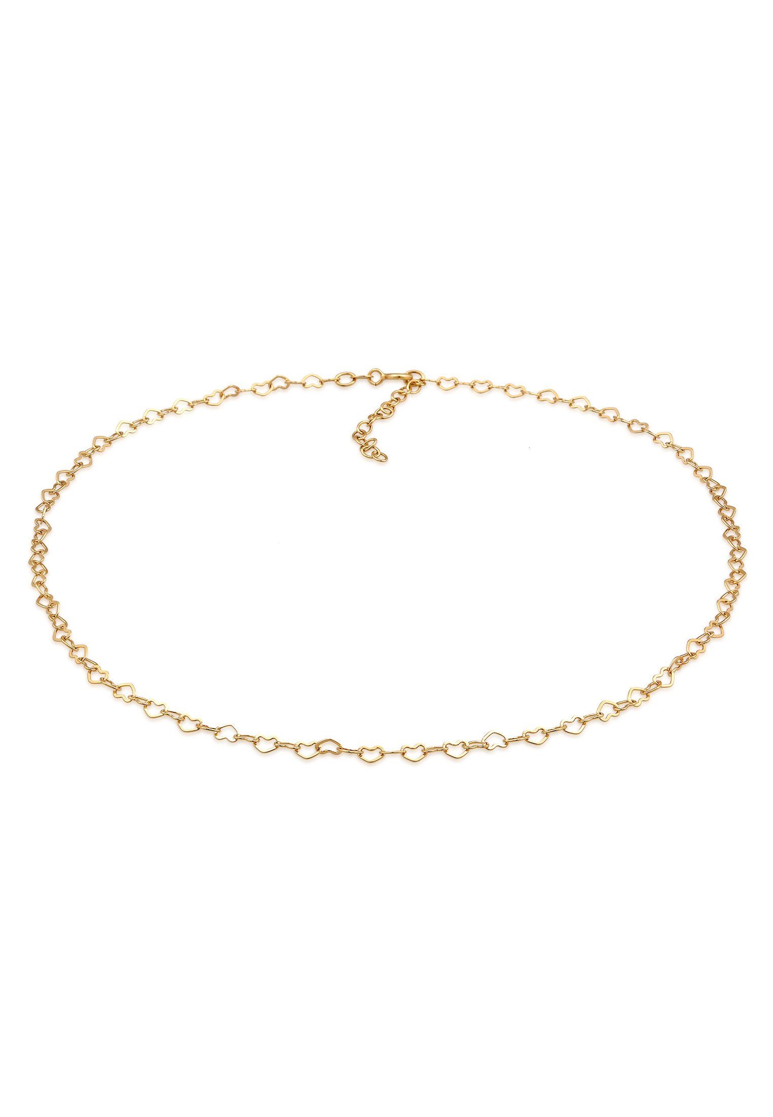 Elli Kette ohne Anhänger Choker Herz Liebe Verbunden 925 Silber Gold