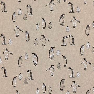 SCHÖNER LEBEN. Dekokissen SCHÖNER LEBEN. Kissenhülle Pinguine Pinguinfamilie natur schwarz