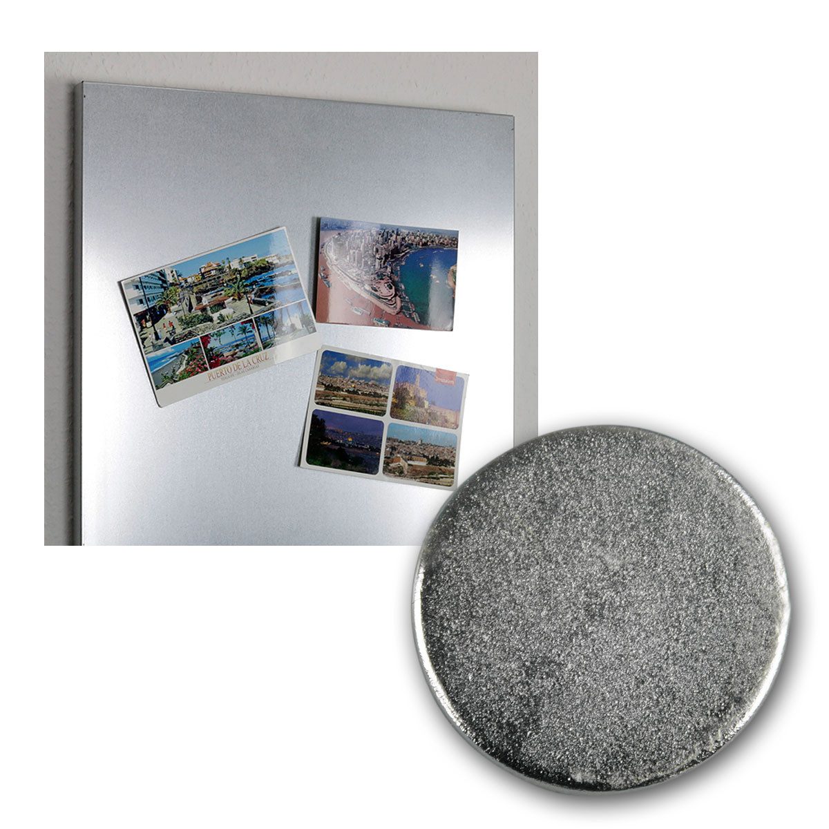 Blanko Magnet Neodymiummagnet-Set 8 Stück 12x1,5mm mit Klebeseit