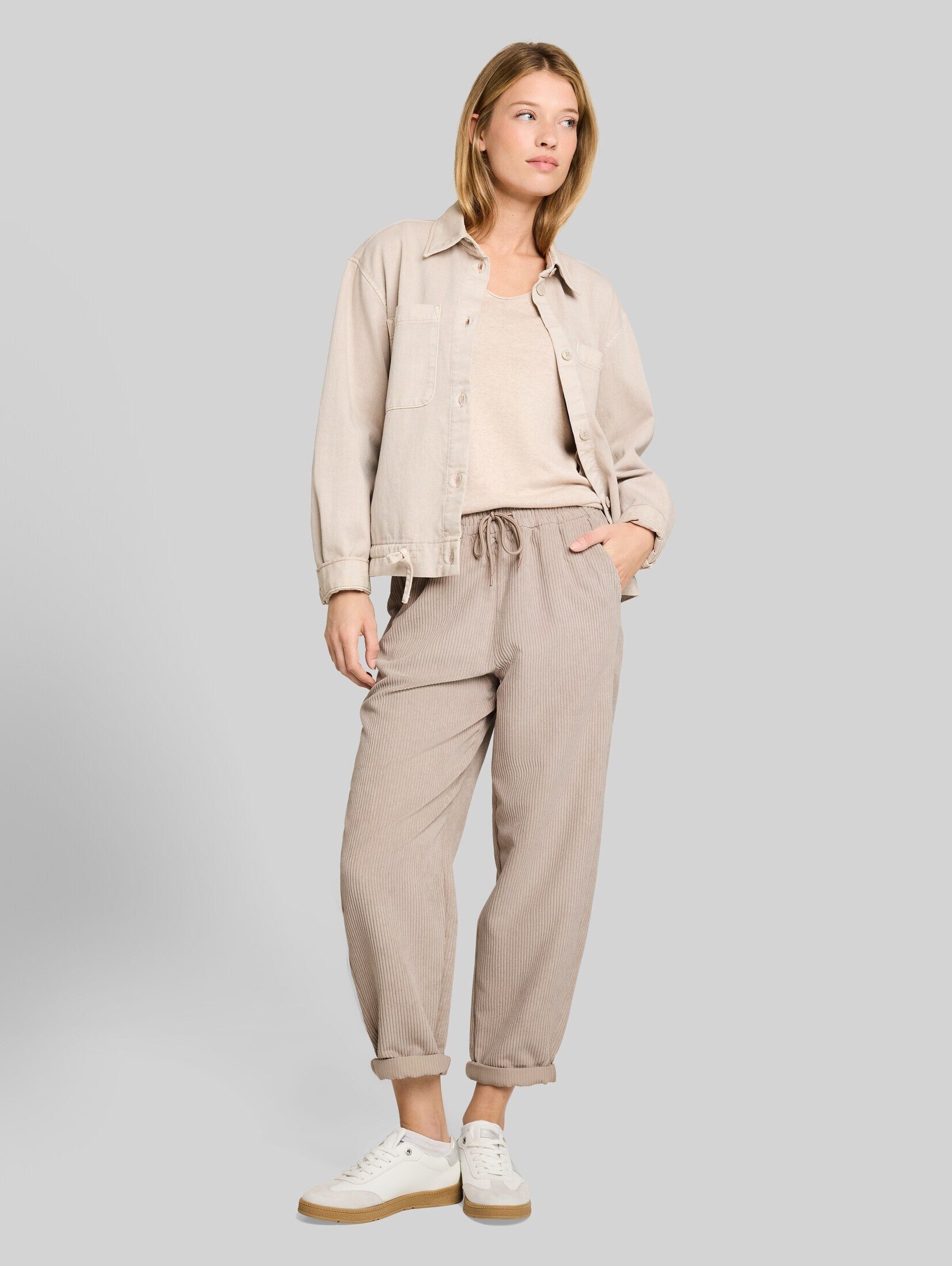TOM TAILOR Denim 7/8-Hose Hosen & Chino Barrel Cordhose mit Kordelzug