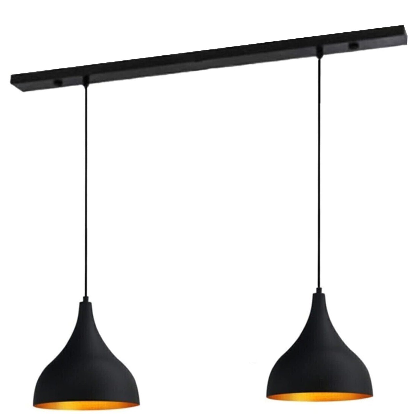 Bamyum Pendelleuchte Bamyum Pendelleuchte Schwarz, Adash, 3 Flammige Metall Ø26 cm Lampe, ohne Leuchtmittel