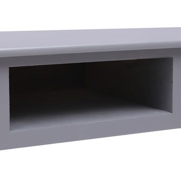 vidaXL Schreibtisch Schreibtisch Grau 108x45x76 cm Massivholz Paulownia