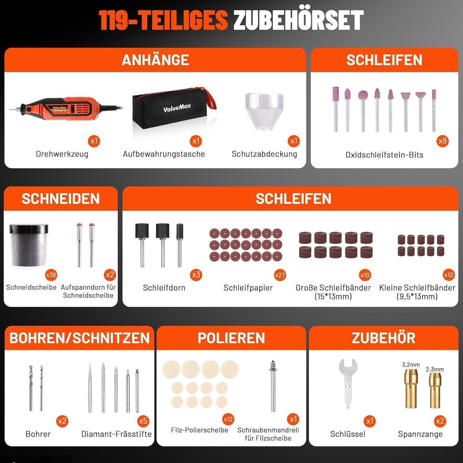 LuxusKollektion Multitool Multifunktionswerkzeug 130W mit 120 Zubehör und A günstig online kaufen