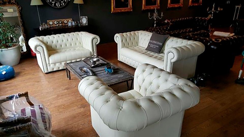 Couch Sitzer Garnitur Chesterfield-Sofa, JVmoebel Chesterfield Sofa 3+2+1