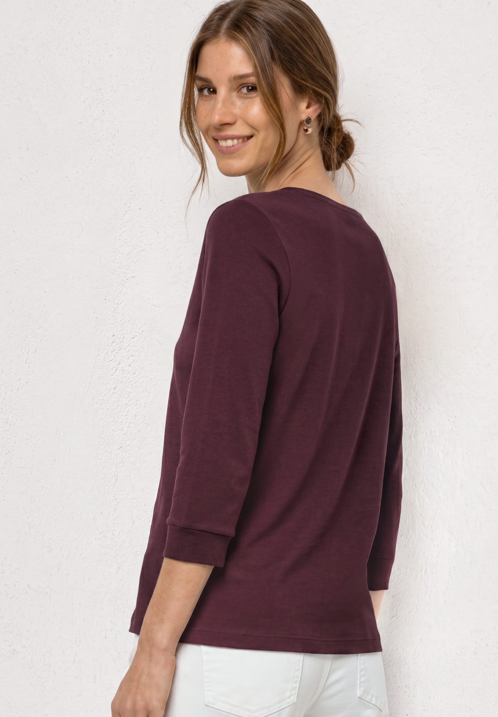 STREET ONE Langarmshirt mit U-Boot-Ausschnitt