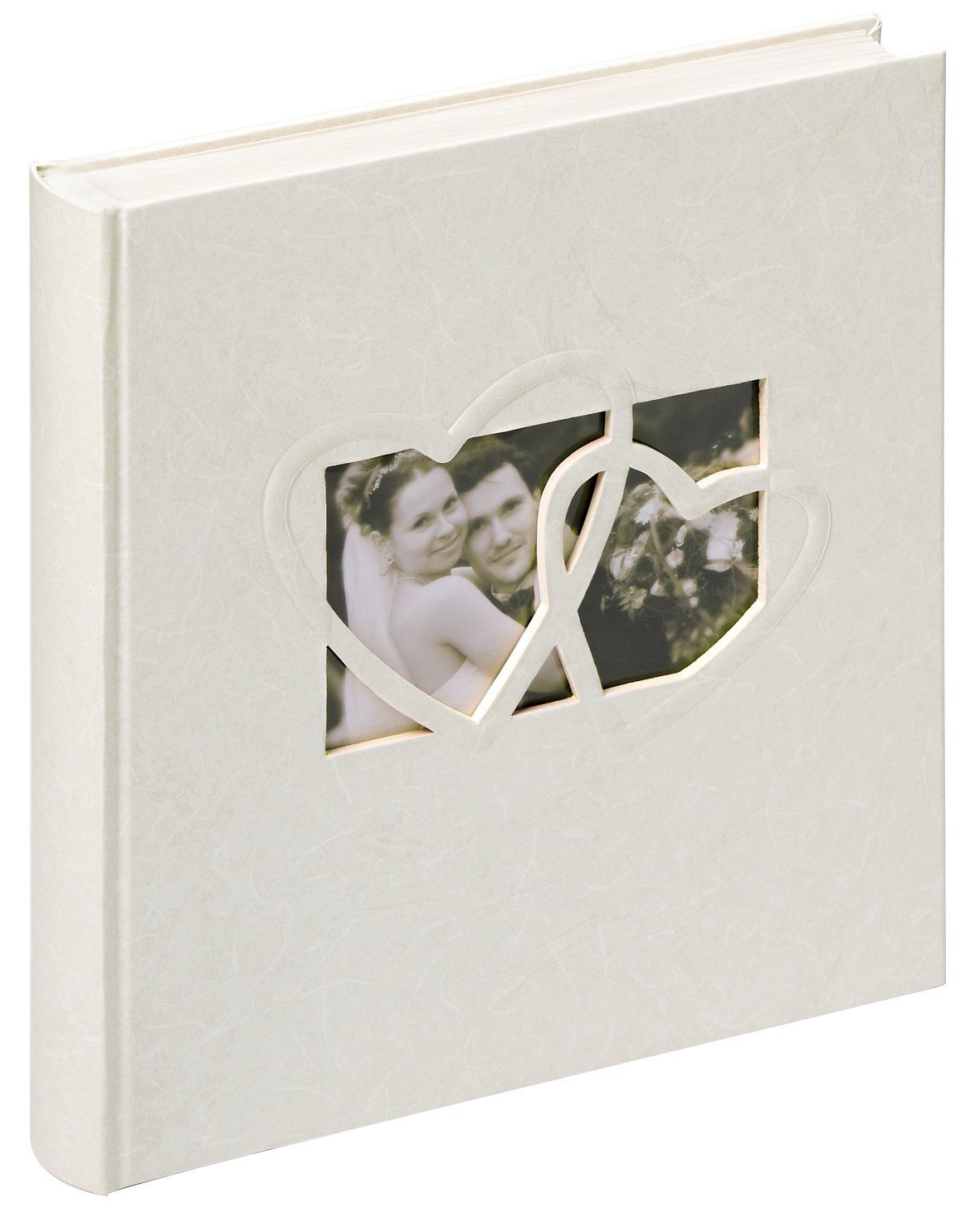 Walther Design Fotoalbum Hochzeitsalbum und Gästebuch Sweet Heart, buchgebunden, hochwertiger Einband, Blindprägung, Ausstanzung
