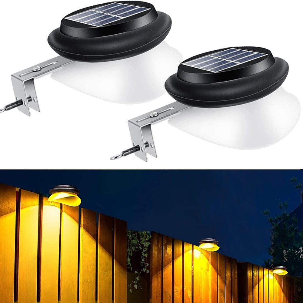 Gartenbeleuchtung Solarleuchte LED GelldG für Solarlampen Außen Solarleuchten IP55 Dachrinnen