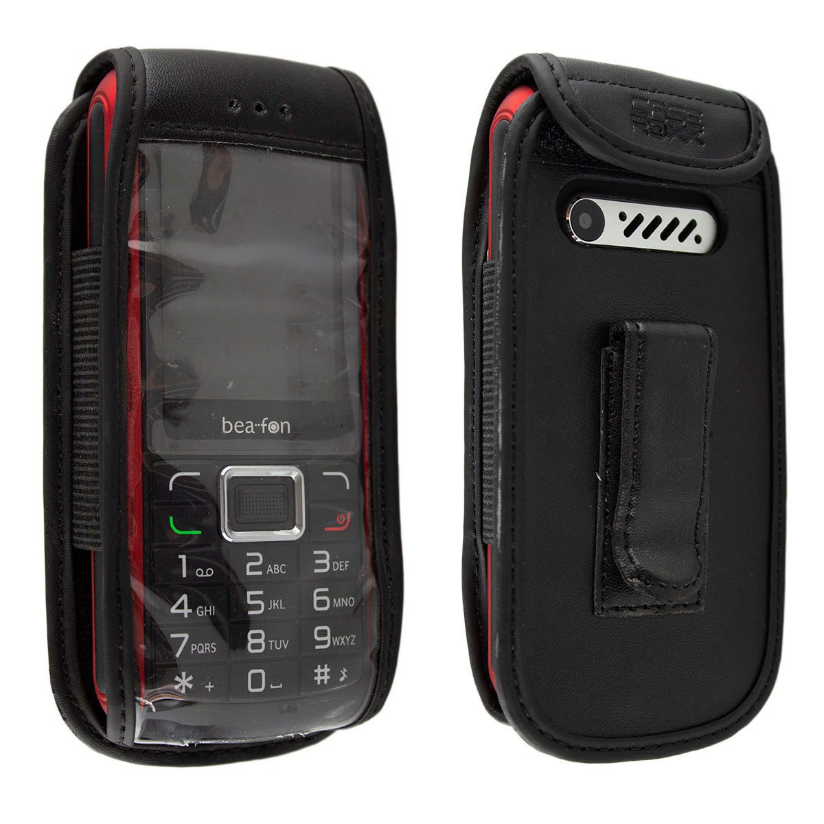 caseroxx Handytasche Ledertasche mit Gürtelclip für Bea-fon AL560 (Einzelartikel, 1-tlg., Ledertasche mit Gürtelclip)