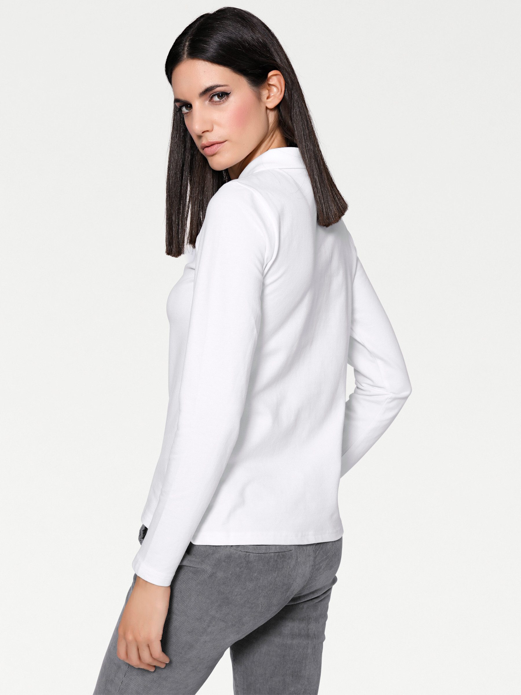 heine T-Shirt Langarm-Poloshirt . günstig online kaufen