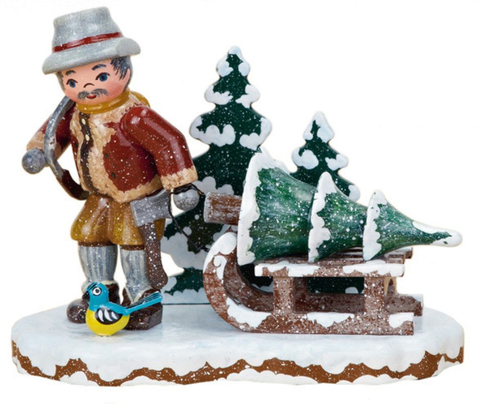 Hubrig Volkskunst Zschorlau Erzgebirge Sammelfigur Hubrig Winterkind Christbaumdieb