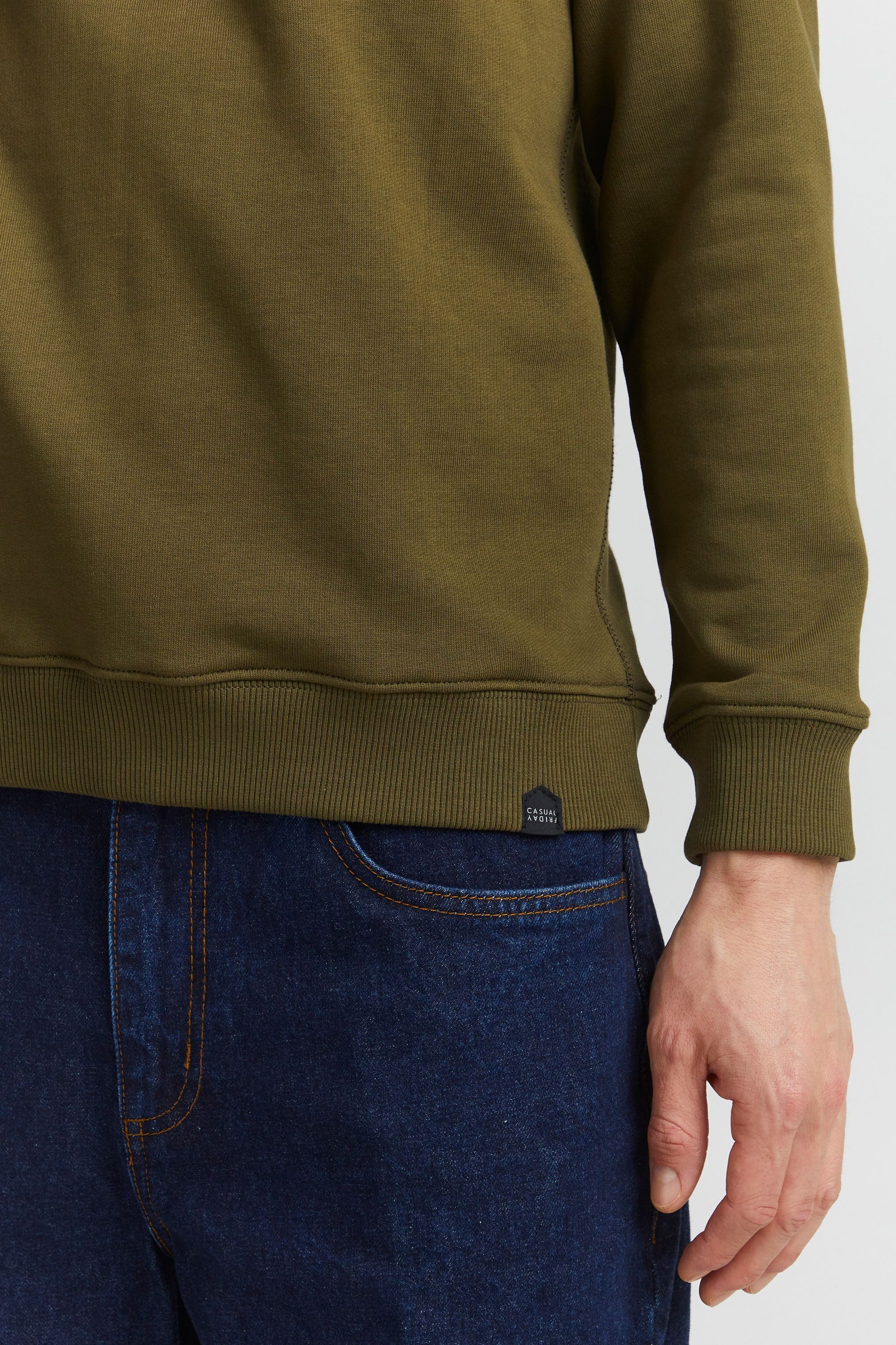 Casual Friday Rundhalspullover CFSeverin Rundhalspullover mit Schriftzug