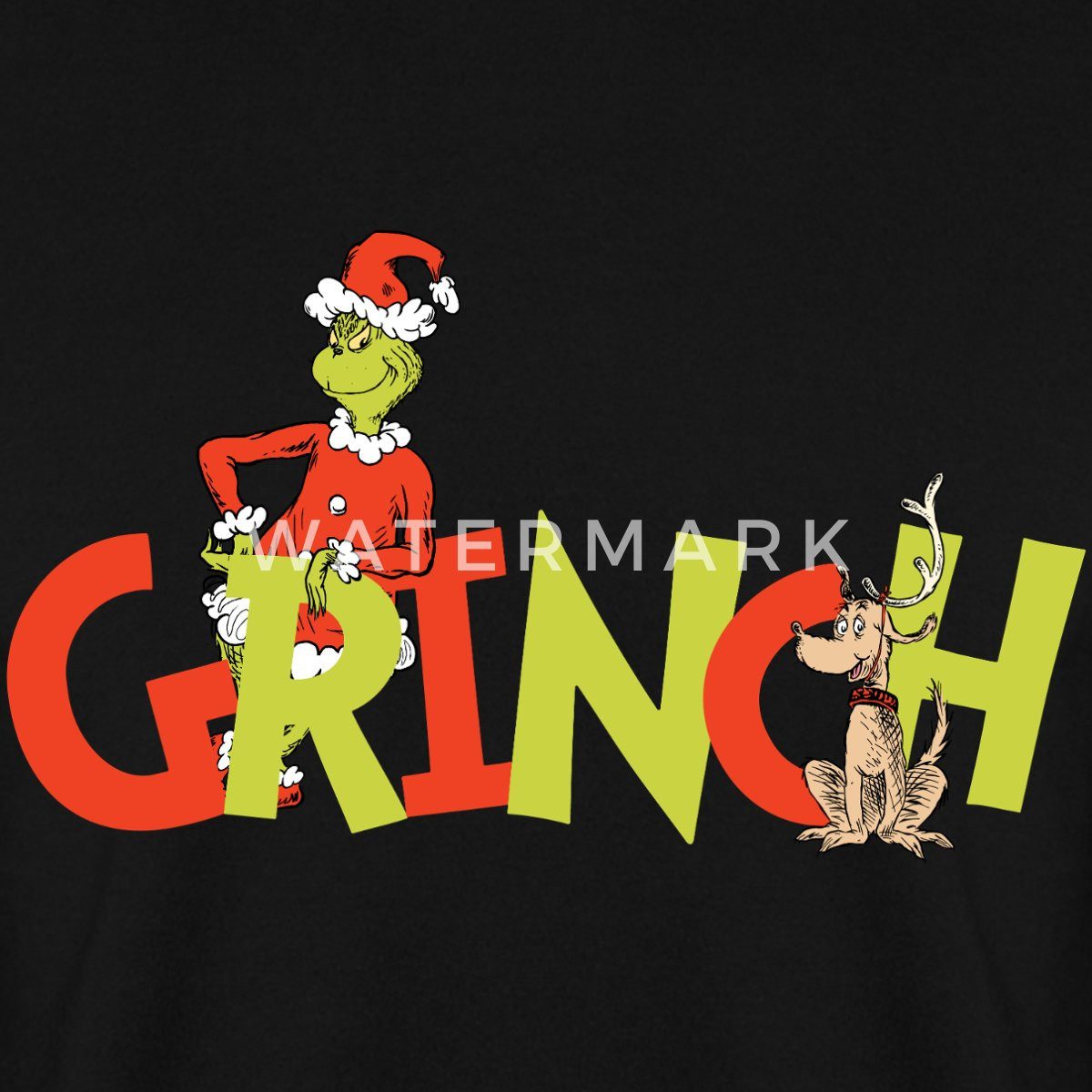 Spreadshirt Sweatshirt Der Grinch Schriftzug Mit Grinch & Hund Max Unisex Pullover (1-tlg)