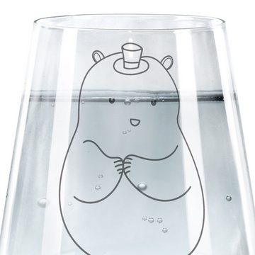 Mr. & Mrs. Panda Glas Hamster Hut - Transparent - Geschenk, Spülmaschinenfeste Trinkglser, Premium Glas, Liebevolle Gestaltung