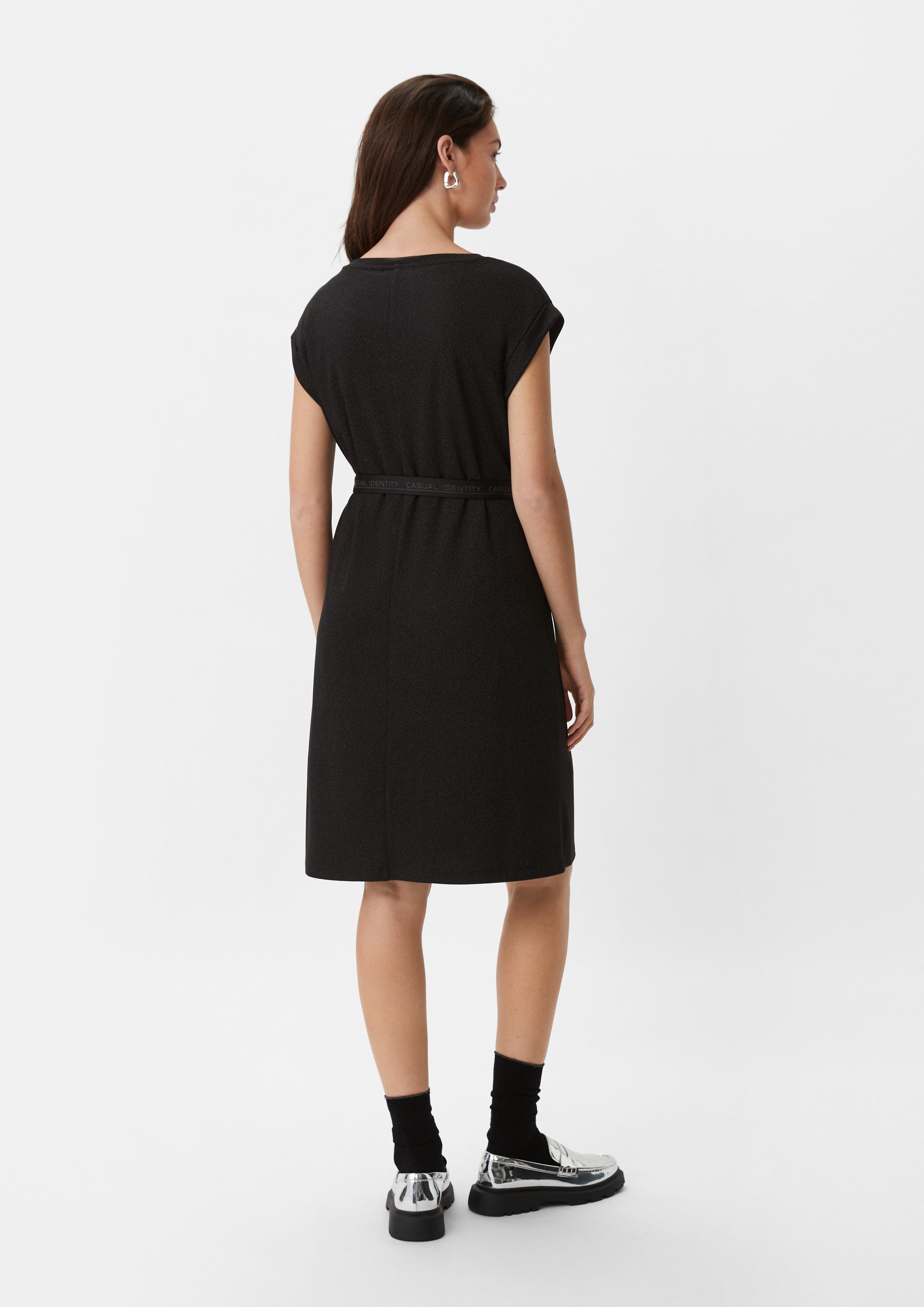 comma Minikleid Kleid Kurzes Etuikleid mit Glitzergarn