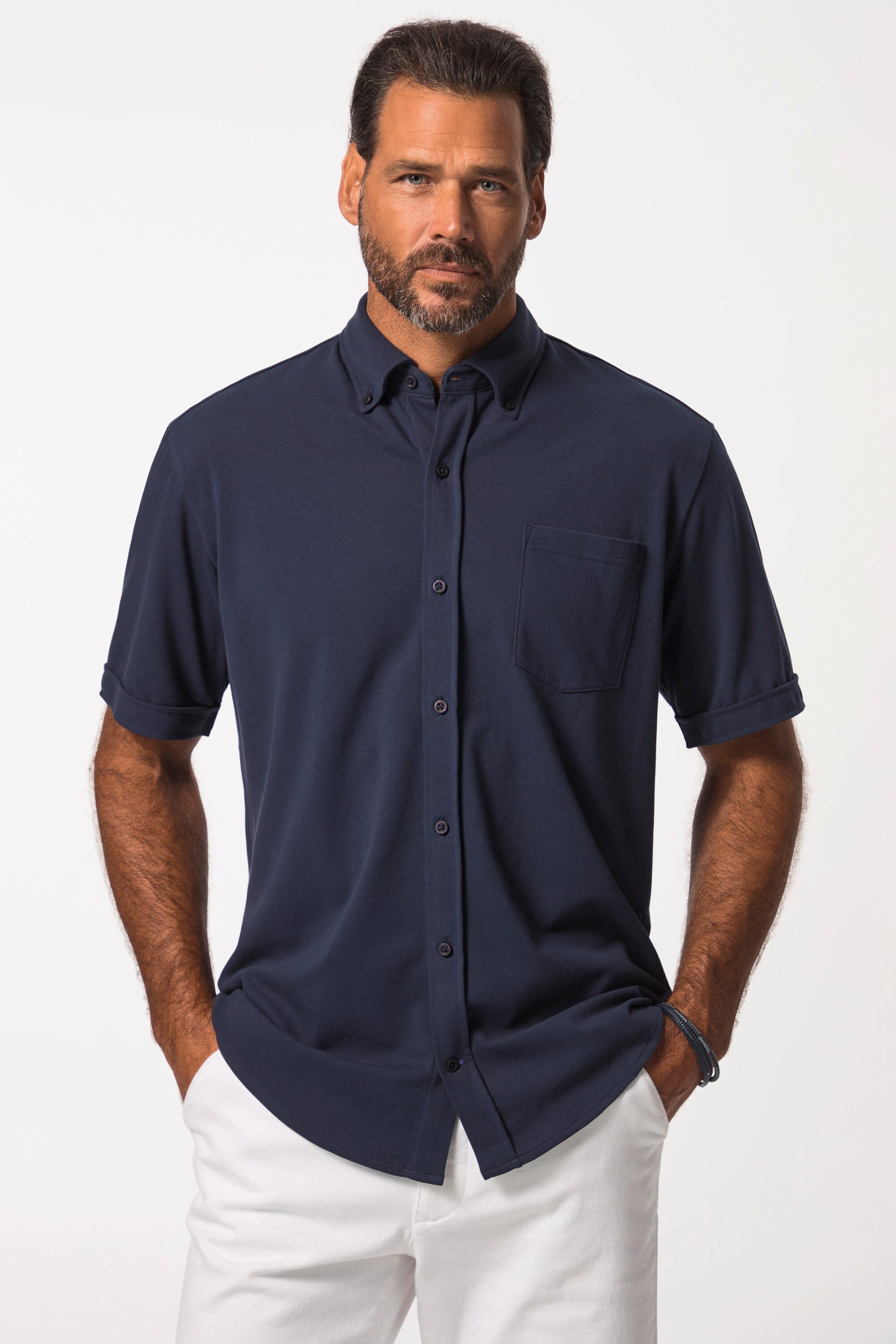 JP1880 Kurzarmhemd JP 1880 Piqué-Hemd FLEXNAMIC® günstig online kaufen