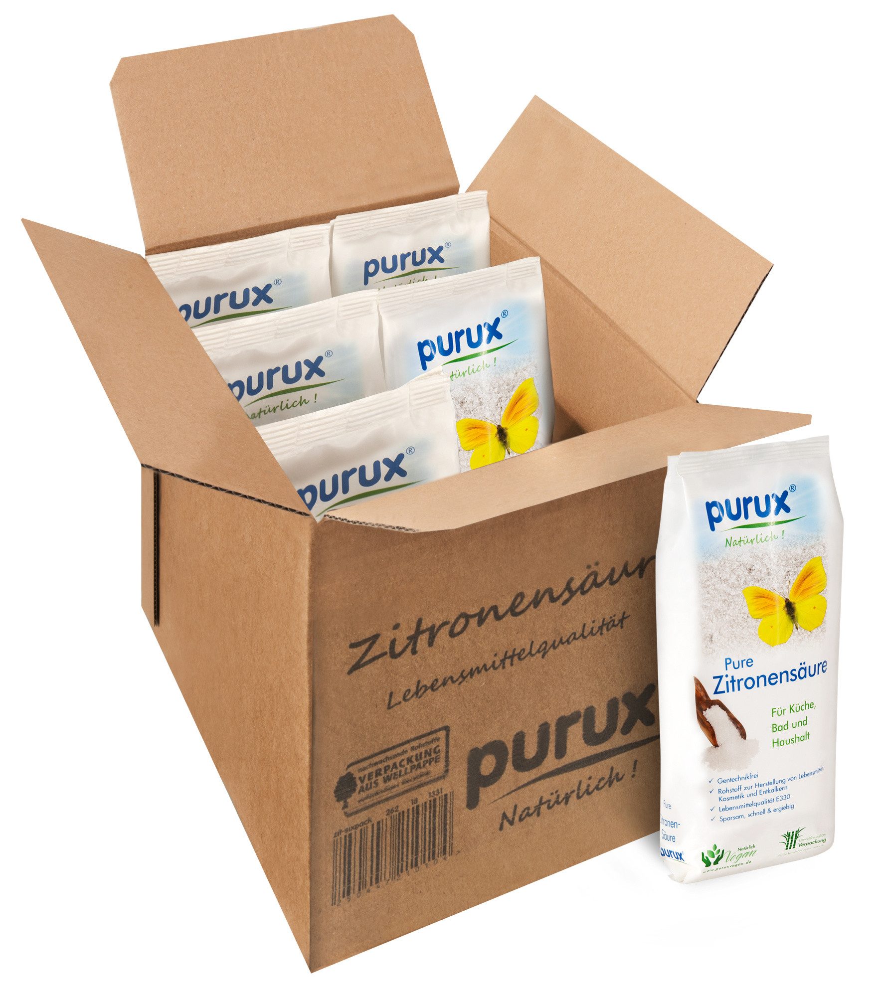 purux Back-Set Zitronensäure 5kg Lebensmittelqualität, gentechnik frei (5,1kg)