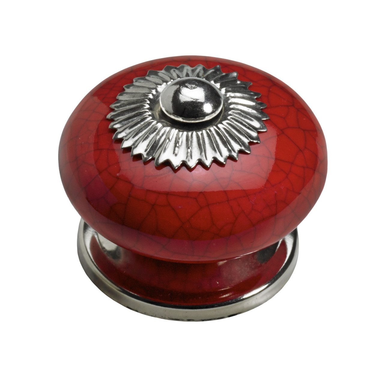 Hettich Möbelknopf Hettich Möbelknopf Keramik vintage rot Ø 35,0 mm -