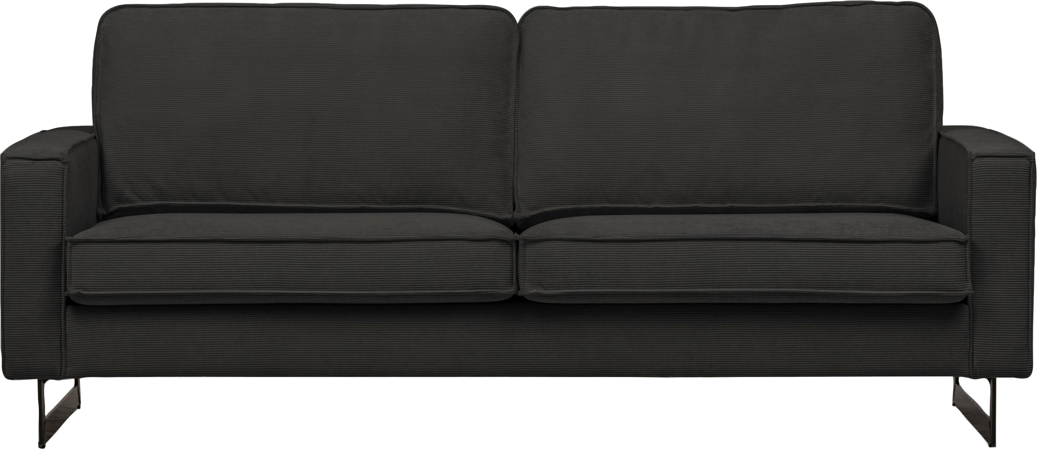 Home affaire 2-Sitzer "Pinto, 166 cm, Cord, Chenille, Lederoptik" mit Keder günstig online kaufen