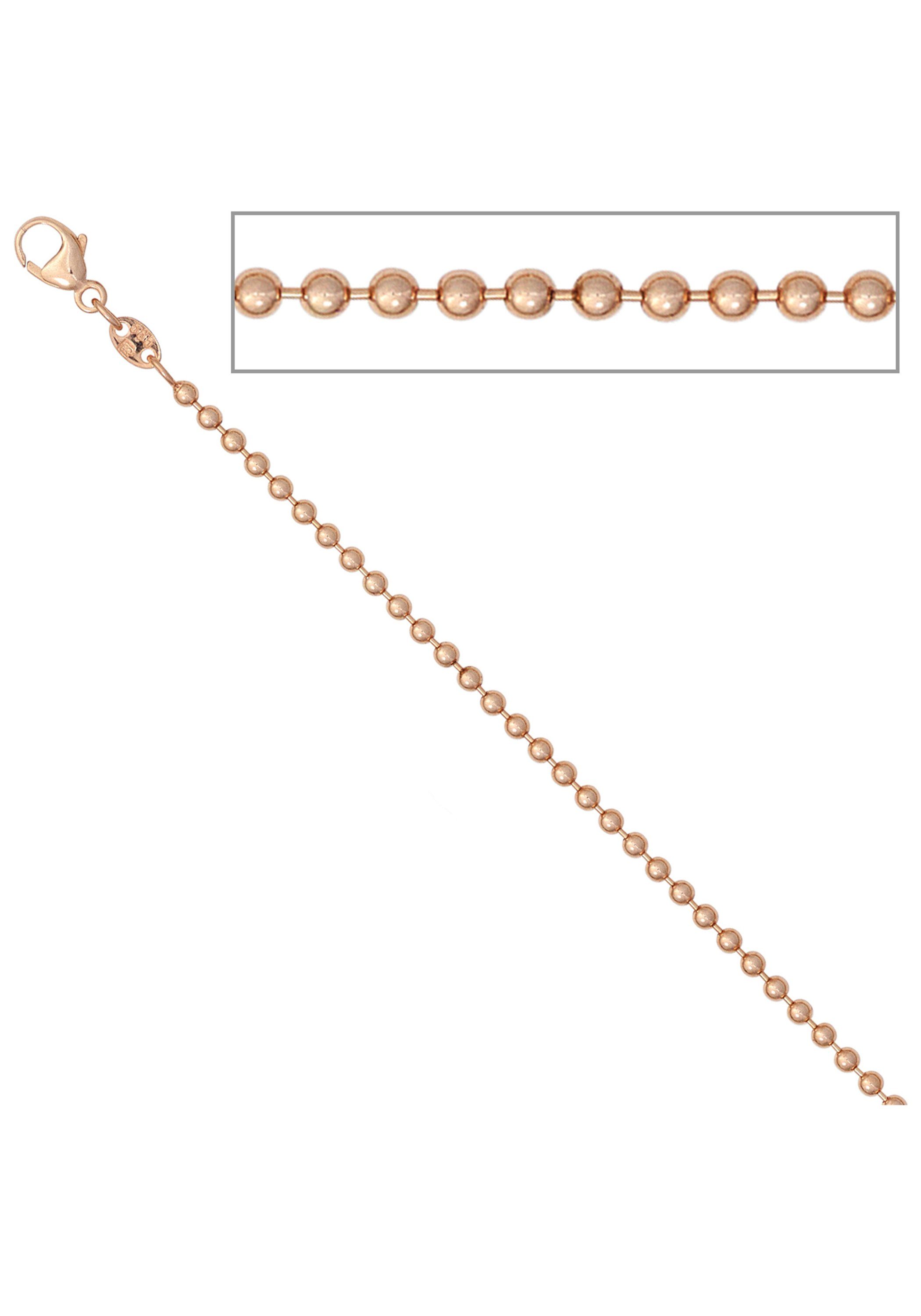 JOBO Goldkette, Kugelkette 585 Roségold...