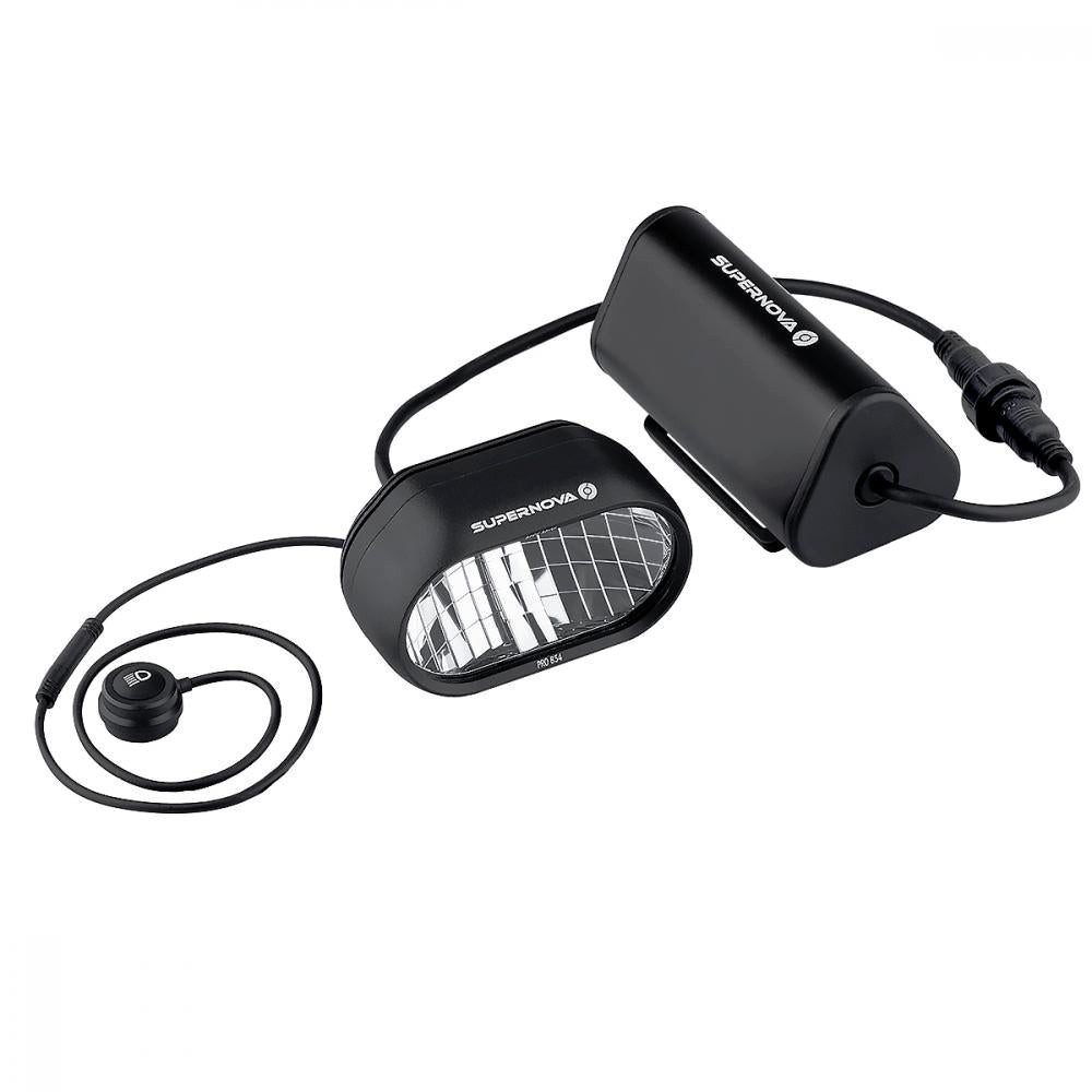 Supernova Fahrradbeleuchtung Supernova B54 Pro Batterie Scheinwerfer, StVZO - extrem heller Akkusch
