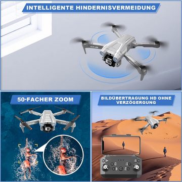 ele eleoption Faltbar RC Quadrocopter FPV Übertragung, 2 Batterien, Gestensteuerung Drohne (4K HD, mit Dual Kamera Höhenhaltung One Key Start/Landen 3D Flips fürAnfänger)