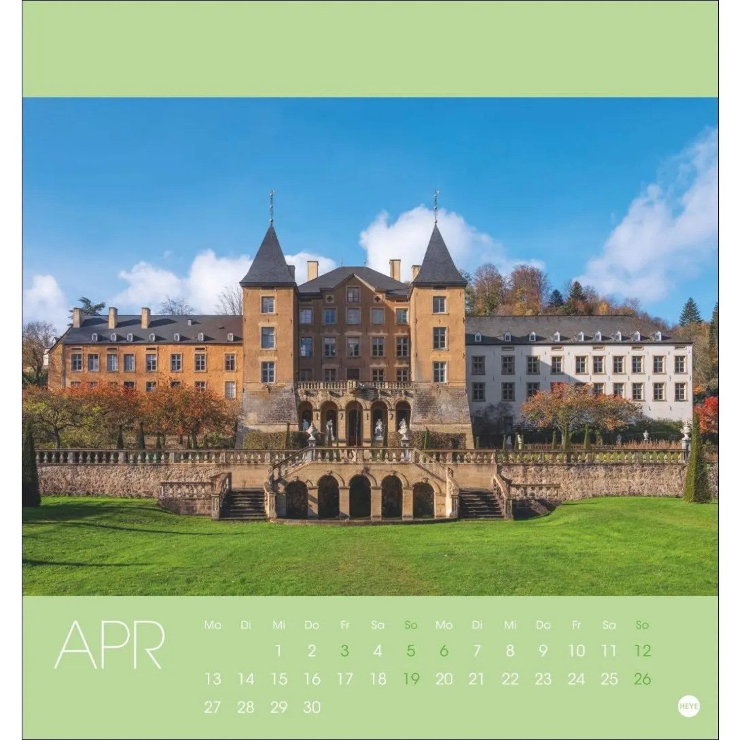 HEYE Tischkalender Luxemburg Postkartenkalender 2026