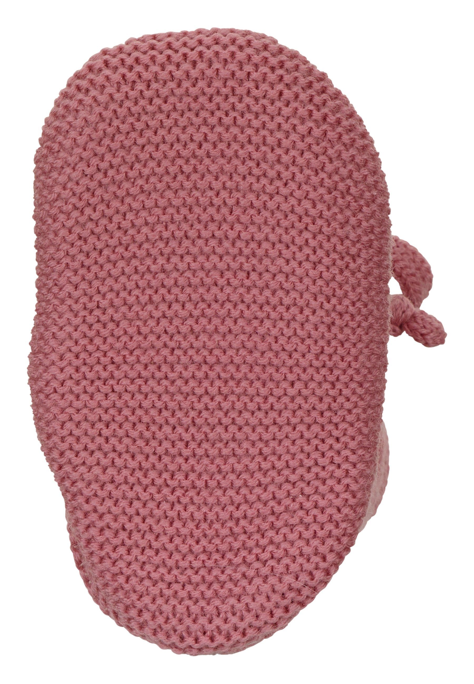 Weitenregulierungsbändern Baby Strick-Schuh mit Baby Schuh Strick-Schuh Winter Merinowolle - Strick aus (1-tlg) rosa - Outdoorschuh Stoffschuhe - Baby Strickschuhe Stoffschuh - Sterntaler® - Jungen Schuhe