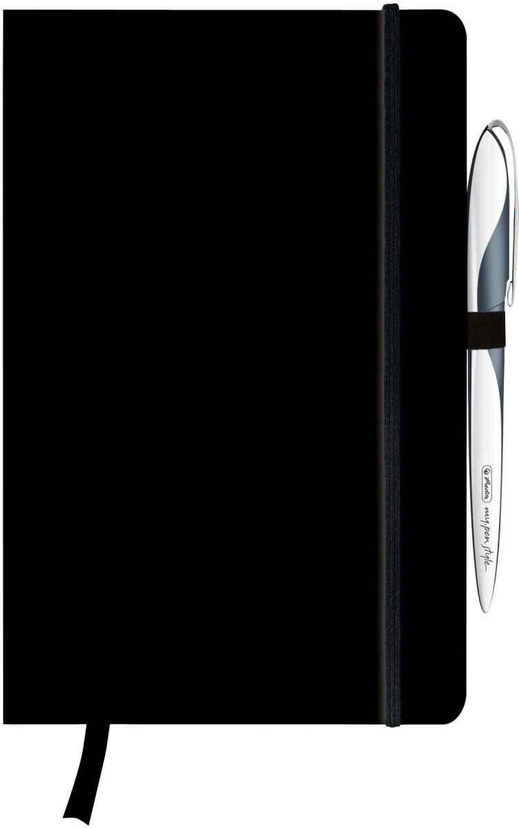 Herlitz Notizbuch Notizbuch Classic A5 96 Blatt blanko schwarz my.book