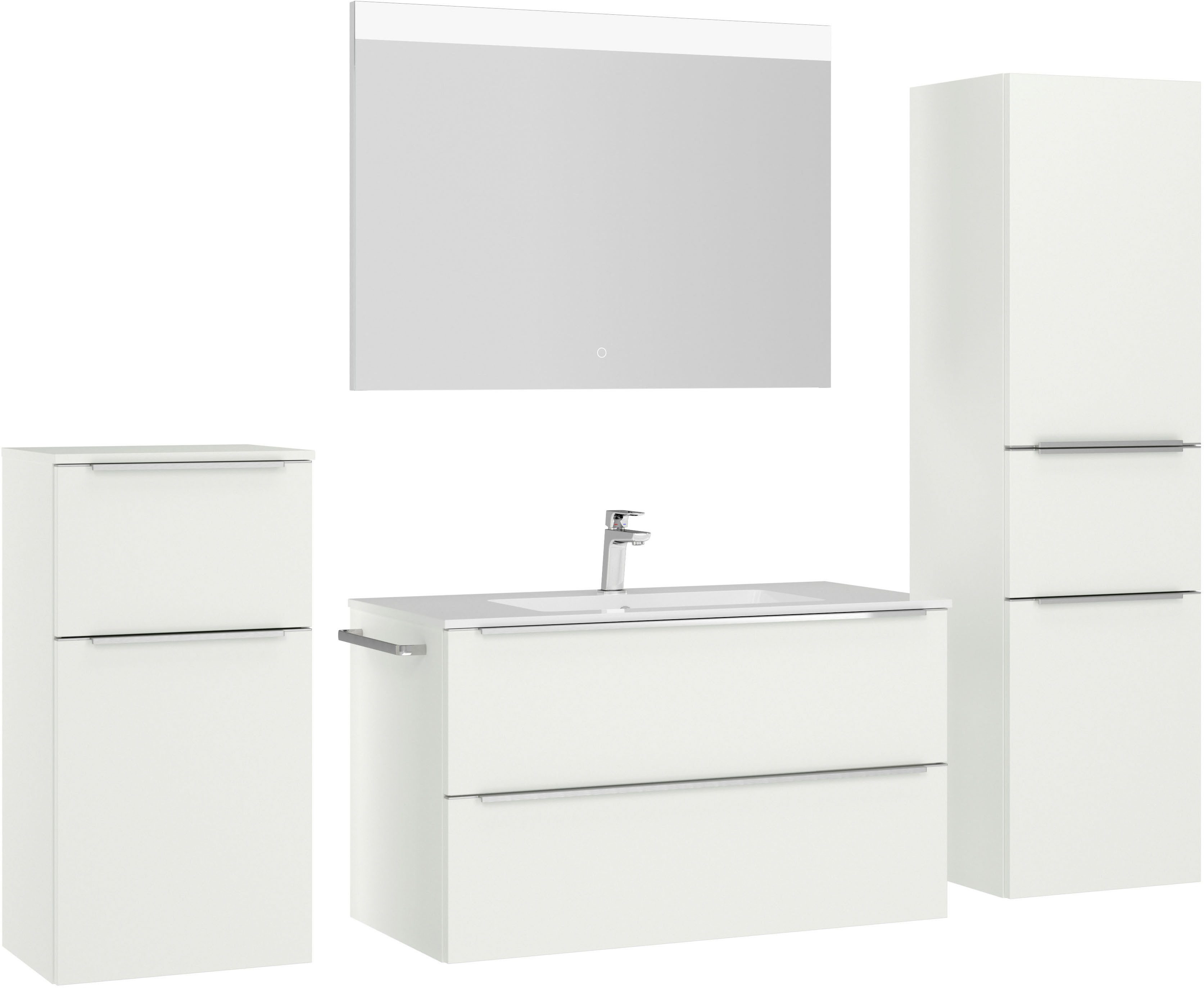 nobilia® Badmöbel-Set Levere, (4-St., vormontiert, mit günstig online kaufen