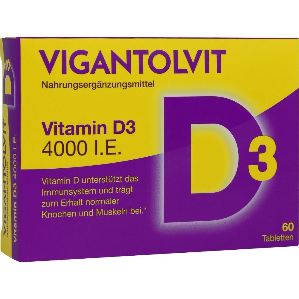 WICK Pharma - Zweigniederlassung der Procter & Gamble GmbH VIGANTOLVIT 4000 I.E. Vitamin D3 Tabletten Tabletten, 60 St.