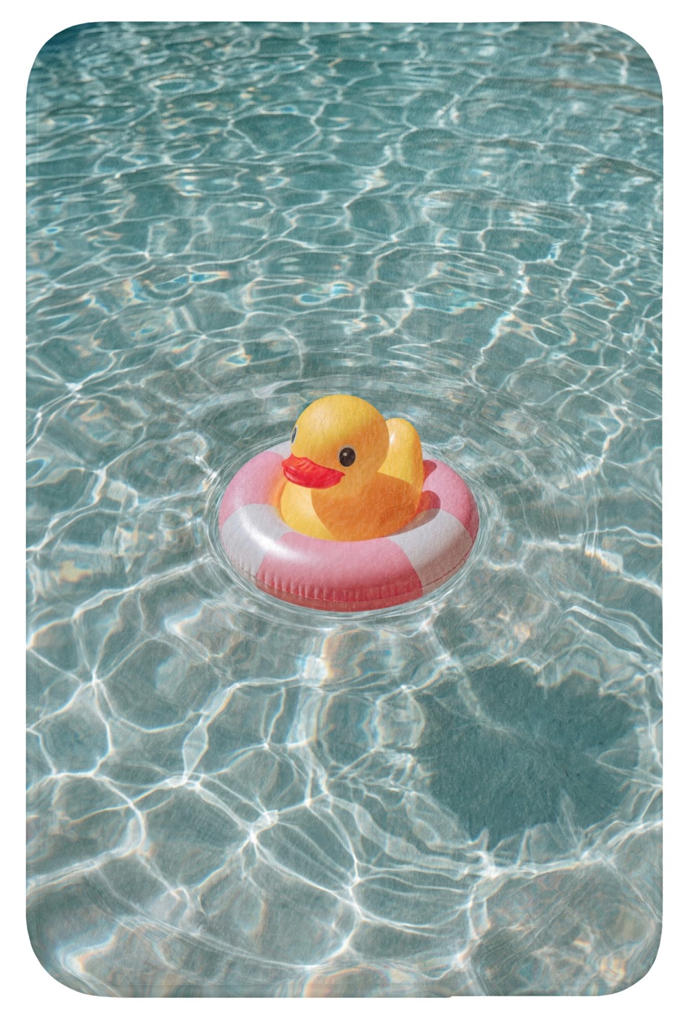 OnlyWow WC-Vorleger Gummi-Ente - Schwimmband - Gelb, Höhe 10 mm, Polyester, Rechteckig, WC Teppich, Toilettenvorleger, Toilettenteppich, Badematte 40x60 cm