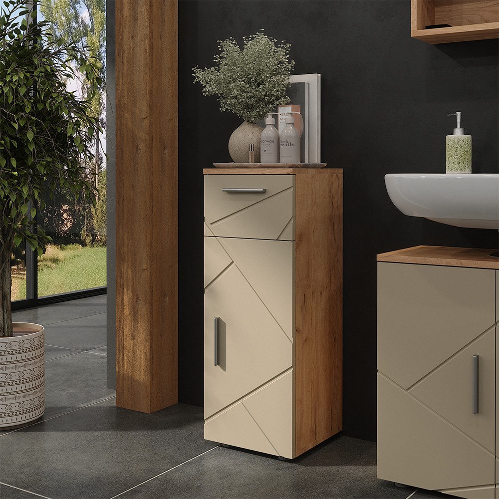 Vicco Midischrank Irma, Goldkraft Eiche/Beige, 30 x 81 cm (1-St)