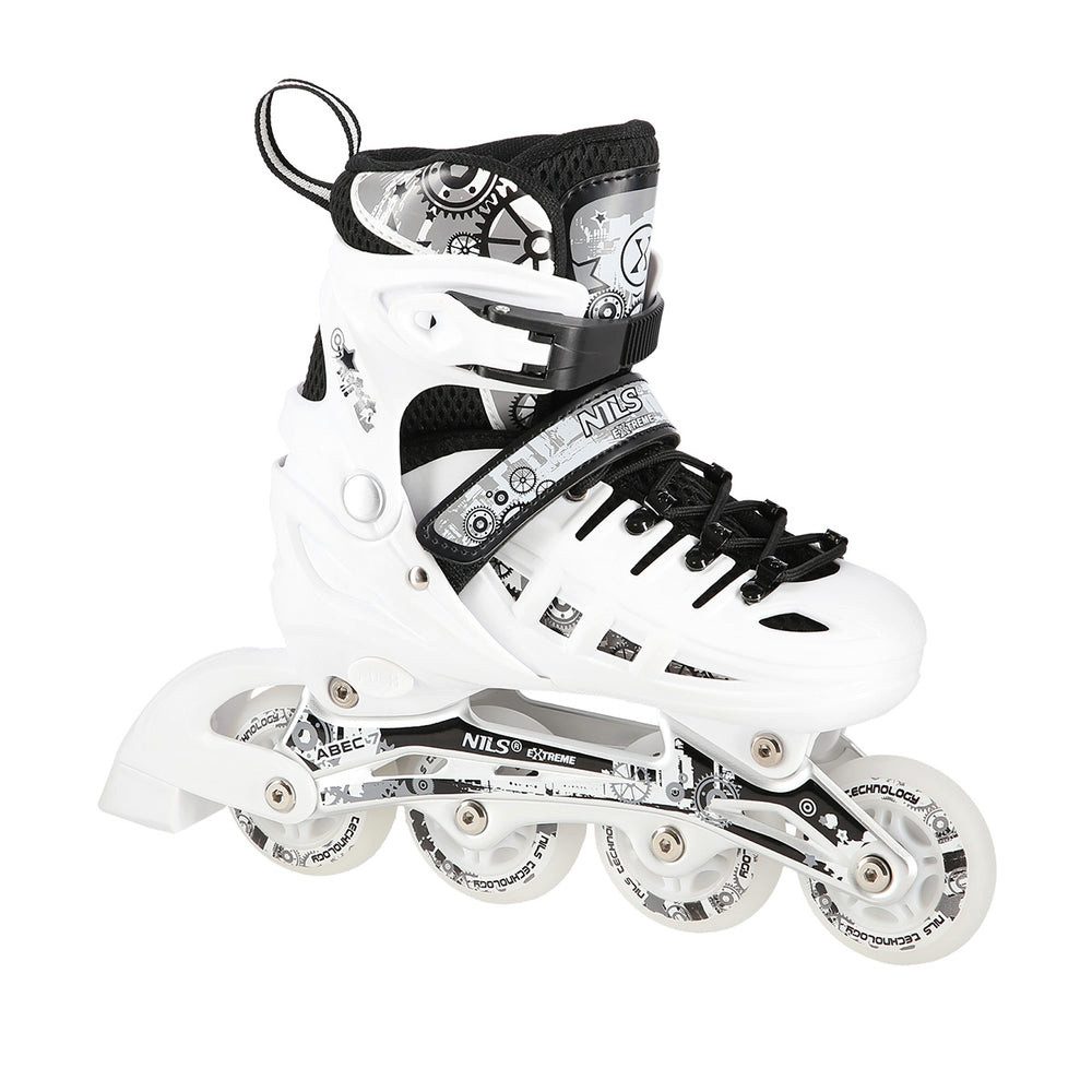 NILS EXTREME Inlineskates Kinderinliner Rollschuhe Schlittschuhe, (Spar-Set, 2-St., 35-38), 4-in-1, LED-Rollen, größenverstellbar, ABEC 7