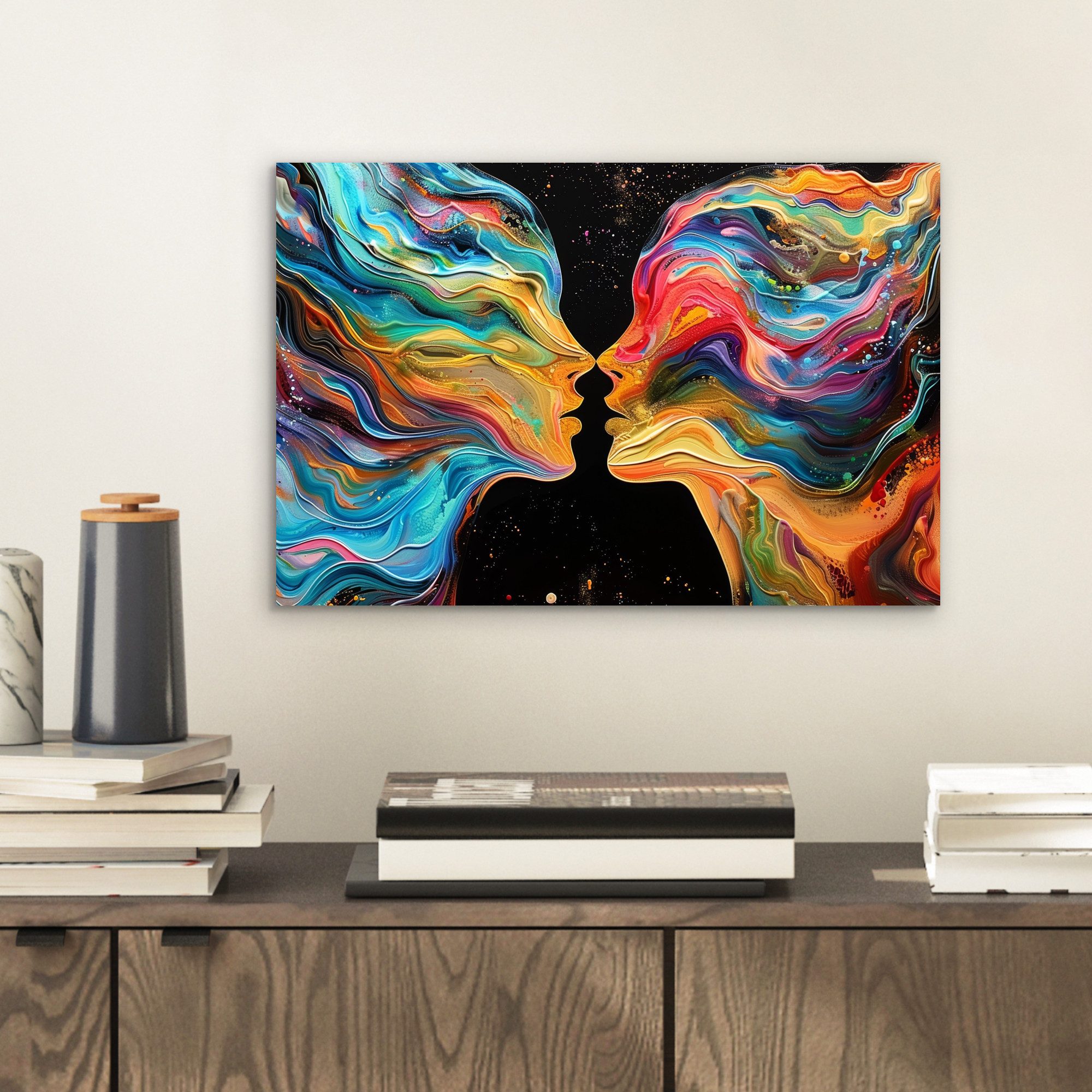 MuchoWow Metallbild Kunst - Bunt - günstig online kaufen