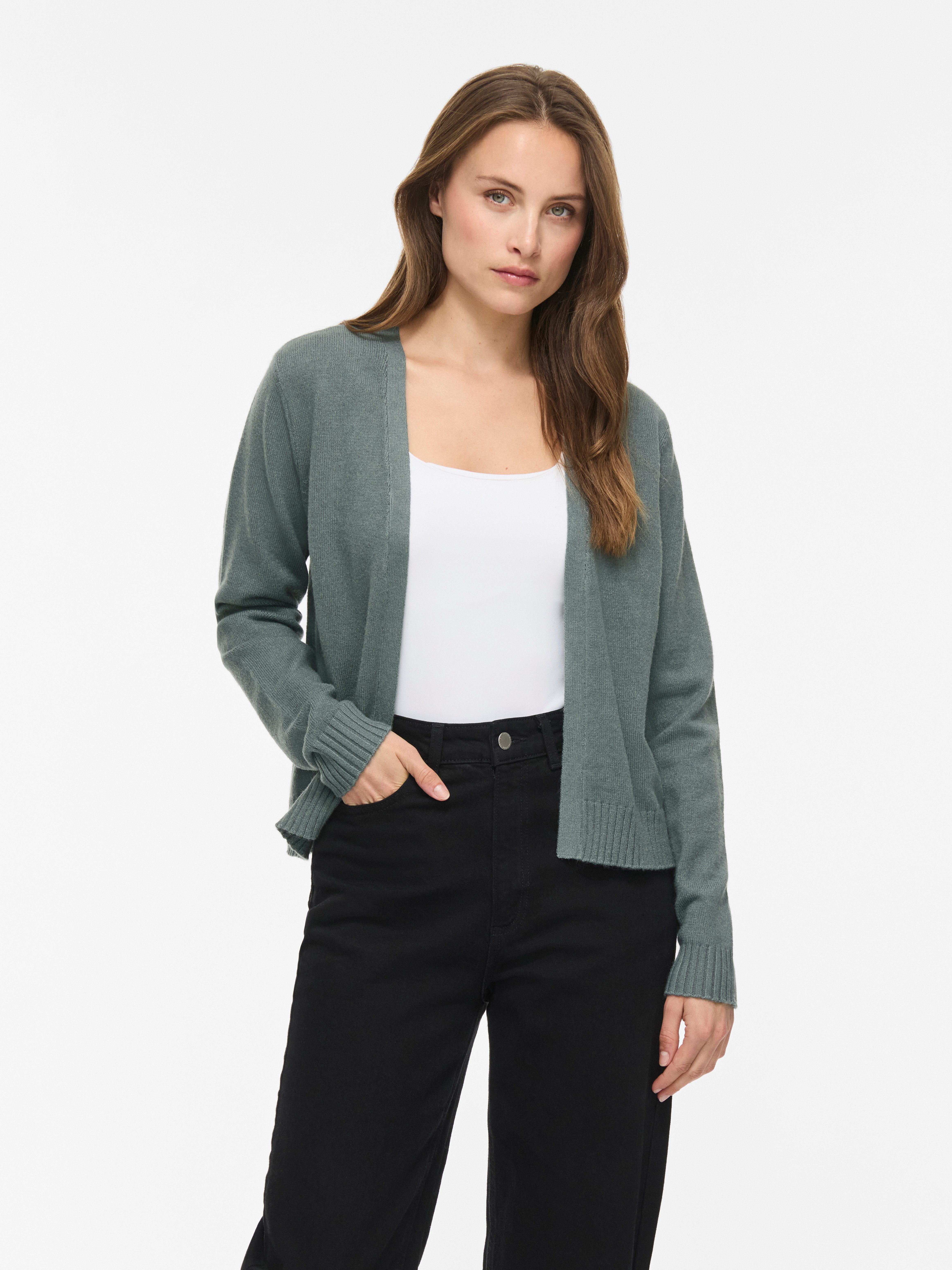 Vila Cardigan VIRIL SHORT L/S KNIT CARDIGAN-NOOS Materialmix, regular fit