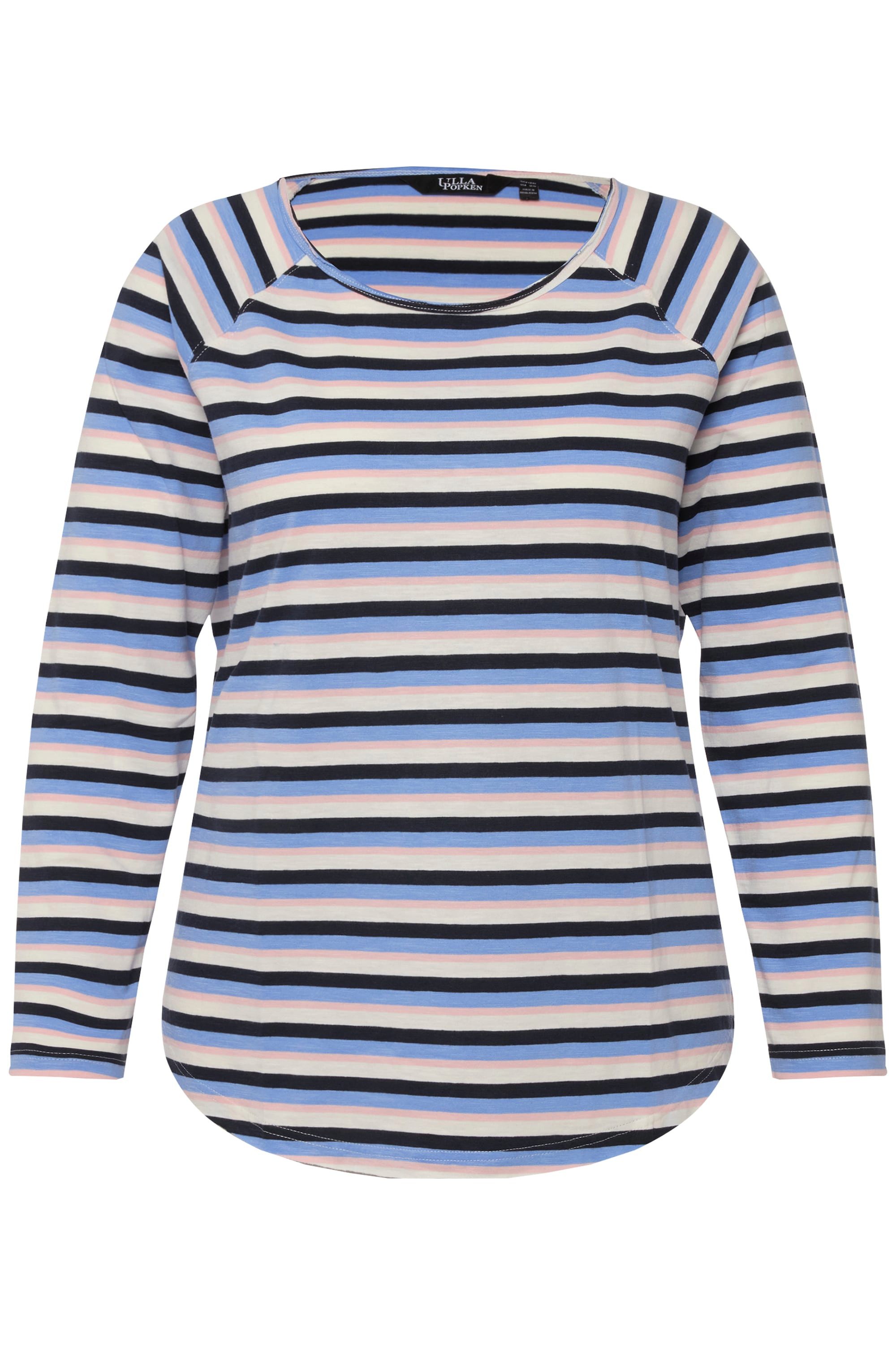 Ulla Popken Longshirt Shirt Ringel A-Linie günstig online kaufen