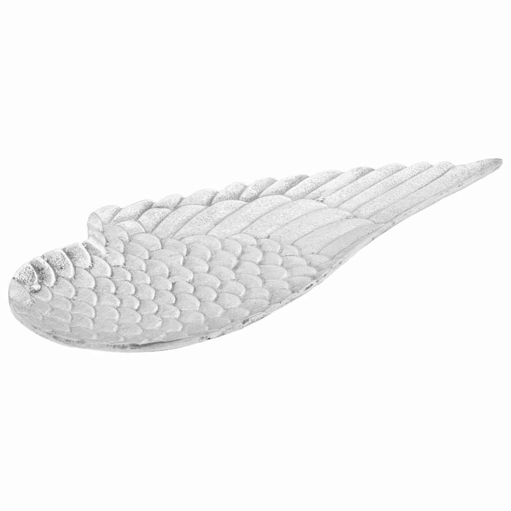 vidaXL Skulptur Obstkorb 2 stk. Silber 40 x 18 x 2,5 cm Aluminium (2 St)