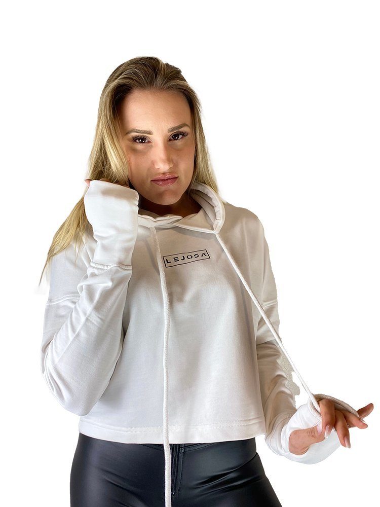 LEJOSA Hoodie - Women´s Cropped Hoodie Weiß