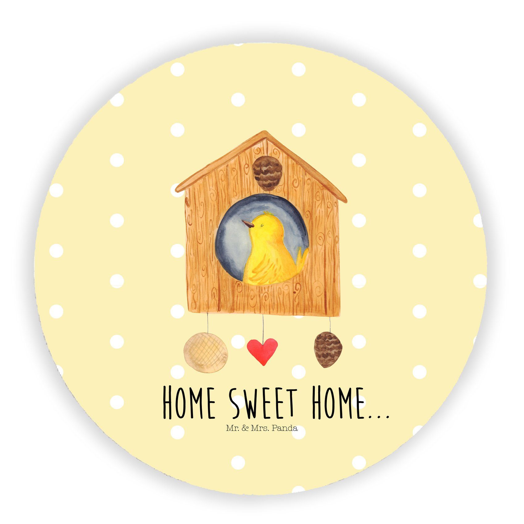 Mr. & Mrs. Panda »Vogelhaus sweet Home Gelb Pastell