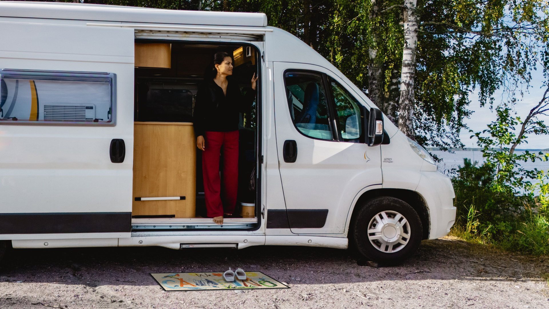 Salonloewe Läufer Fußabtreter klein 30x75 Camping Lovers, Läufer Mini, Höhe: 300 mm