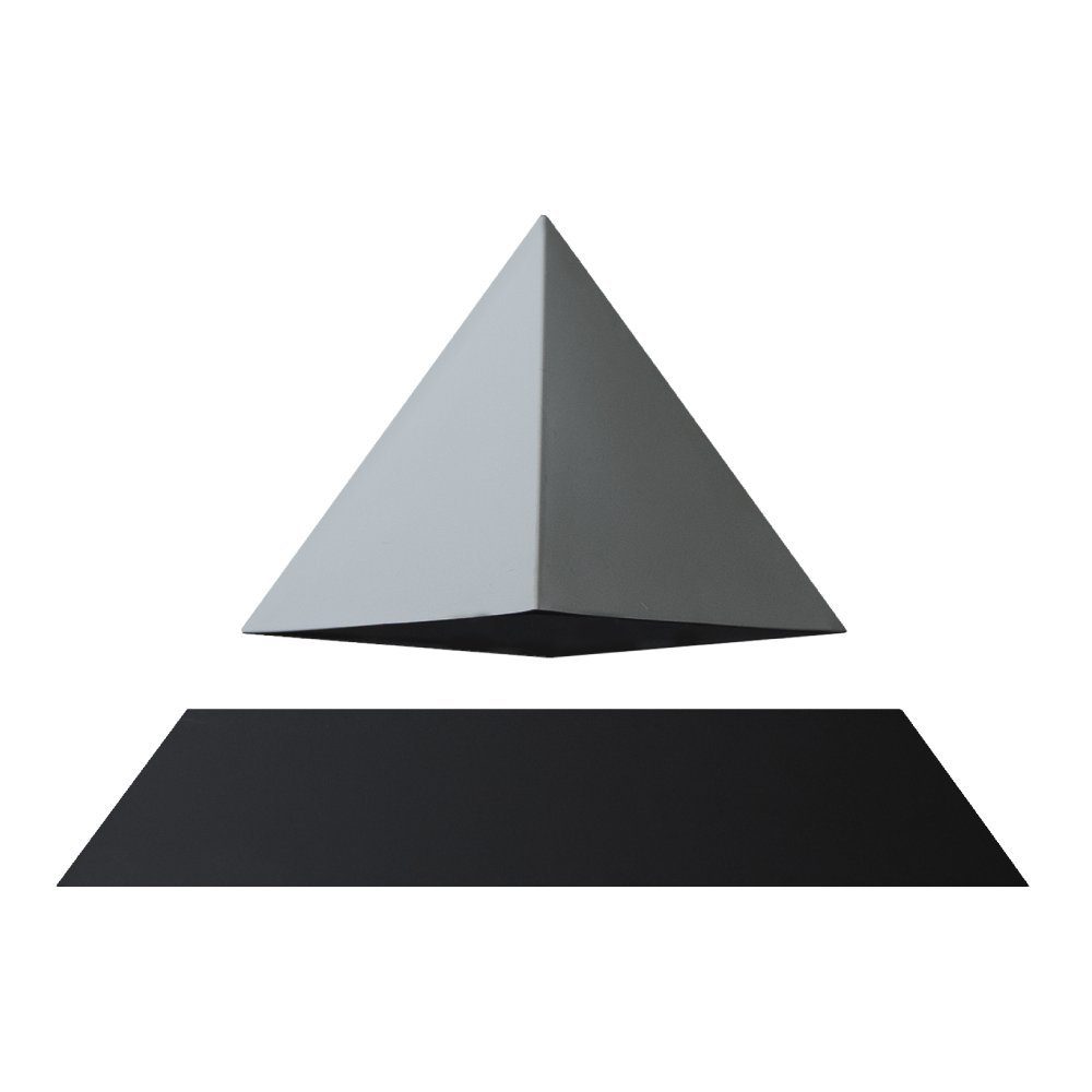 FLYTE Dekoobjekt Py, Py, schwebende Pyramide Basis Schwarz,Pyramide Grau