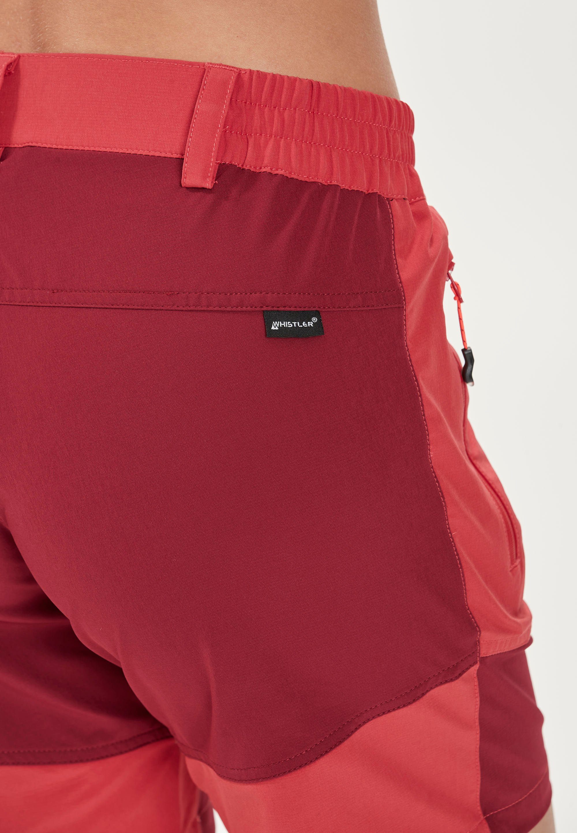 mit Shorts extra komfortablem LALA Funktionsstretch rot WHISTLER