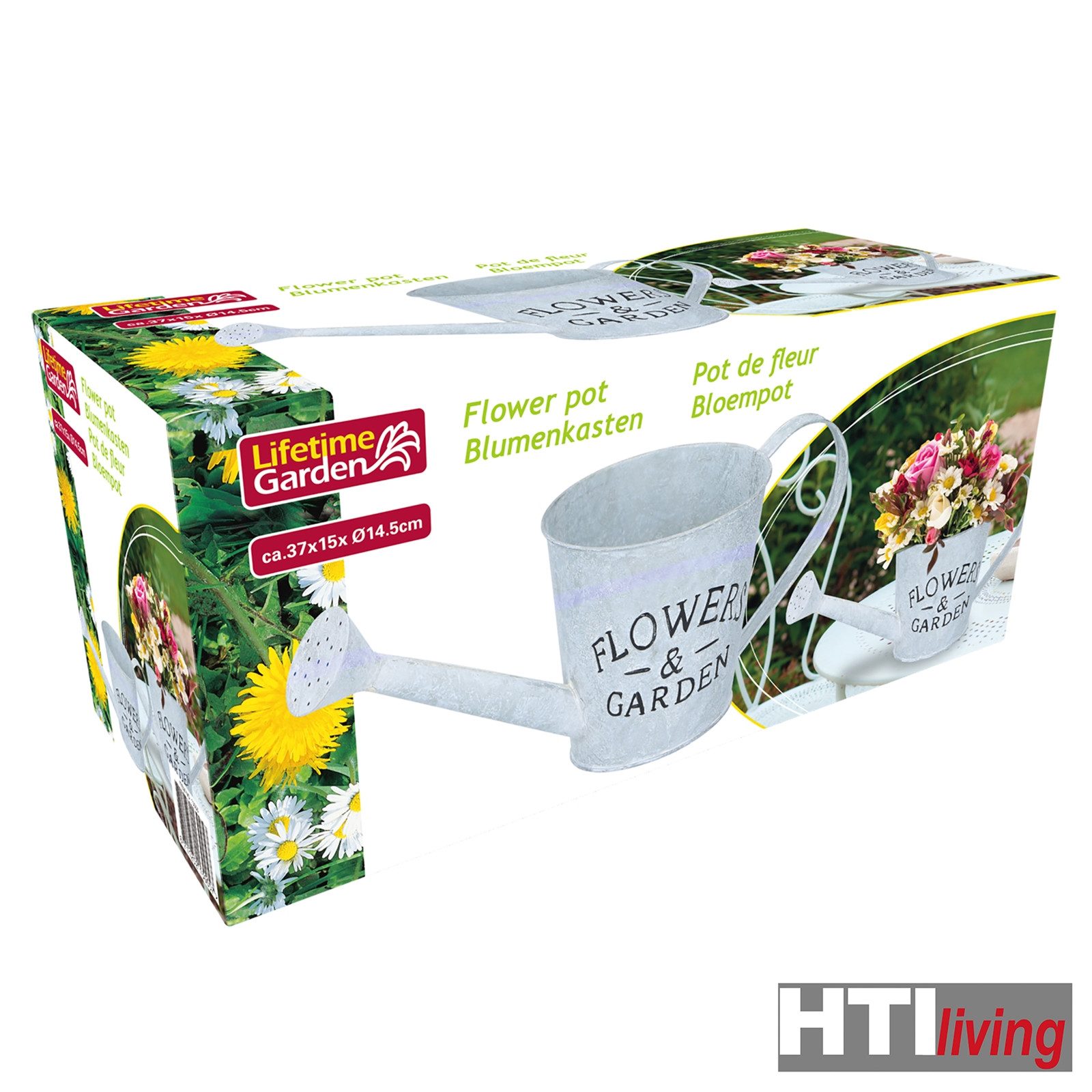 HTI-Living Pflanzkübel Metall-Blumenkübel Gießkanne (1 Blumenkübel in Gießkannenform)