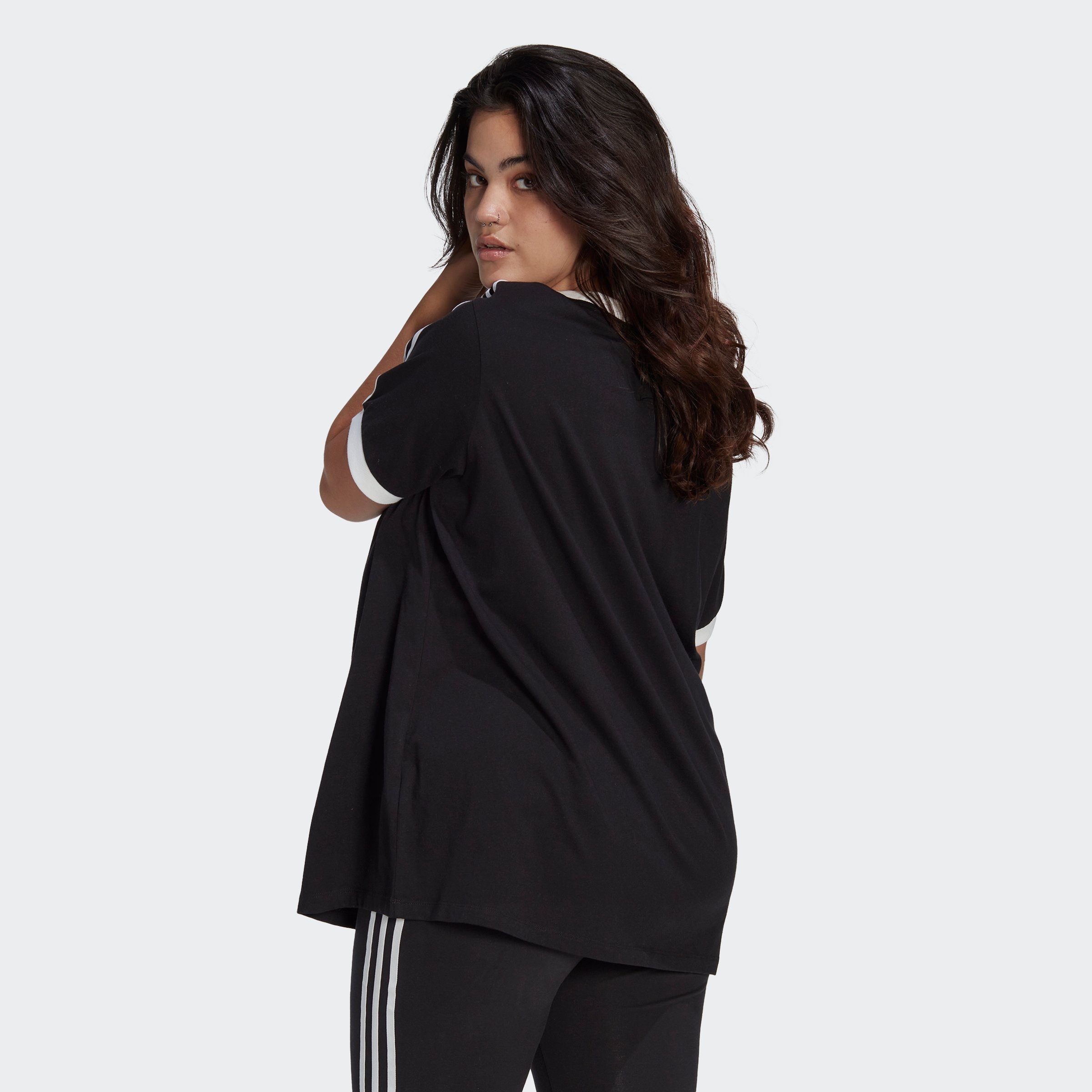 adidas Originals T-Shirt GRÖSSEN 3-STREIFEN – Black ADICOLOR CLASSICS GROSSE