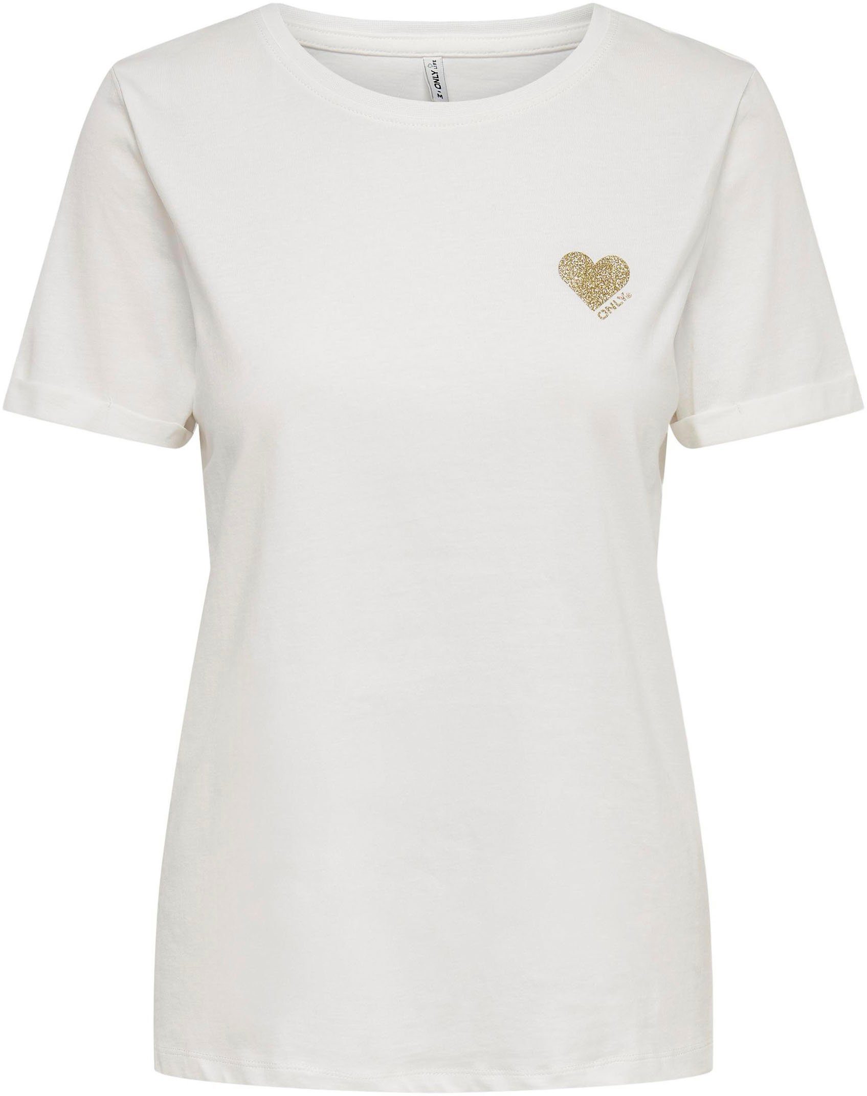 ONLY Kurzarmshirt ONLKITA S/S LOGO TOP günstig online kaufen