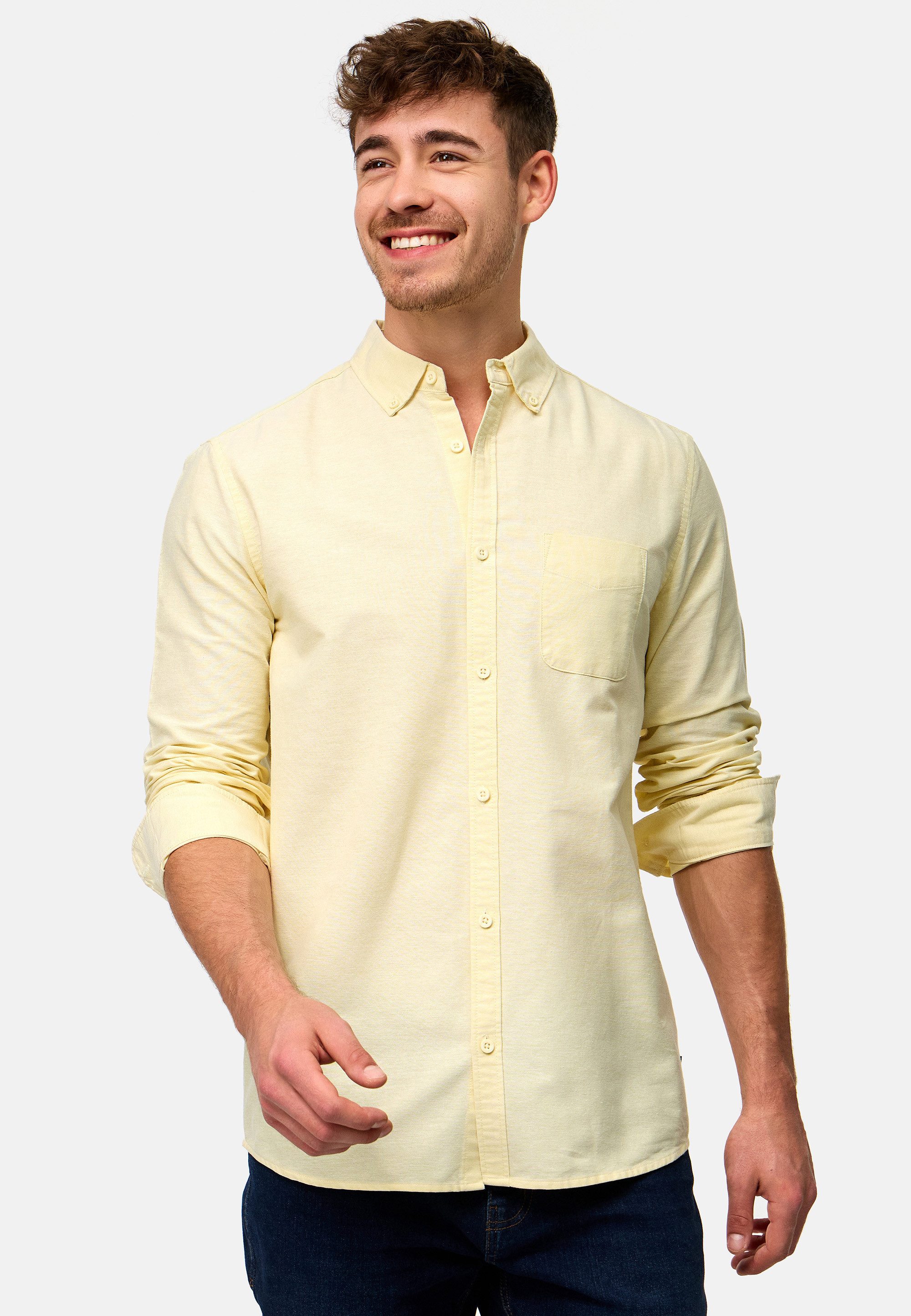 Indicode Langarmhemd Kepner mit Button-Down-Kragen und günstig online kaufen