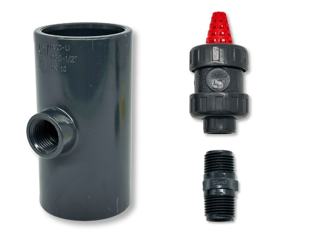 OKU Pool-Solarabsorber OKU Absorber-Belüftungsset für PVC-Verrohrung Ø 40 mm