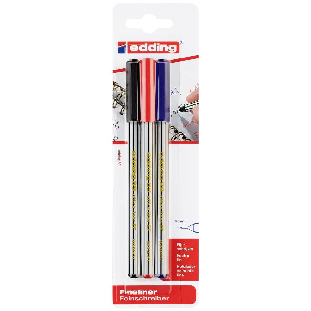 Thumbnail - edding Fineliner 89 - Fineliner - - drei Stifte - extrafeine