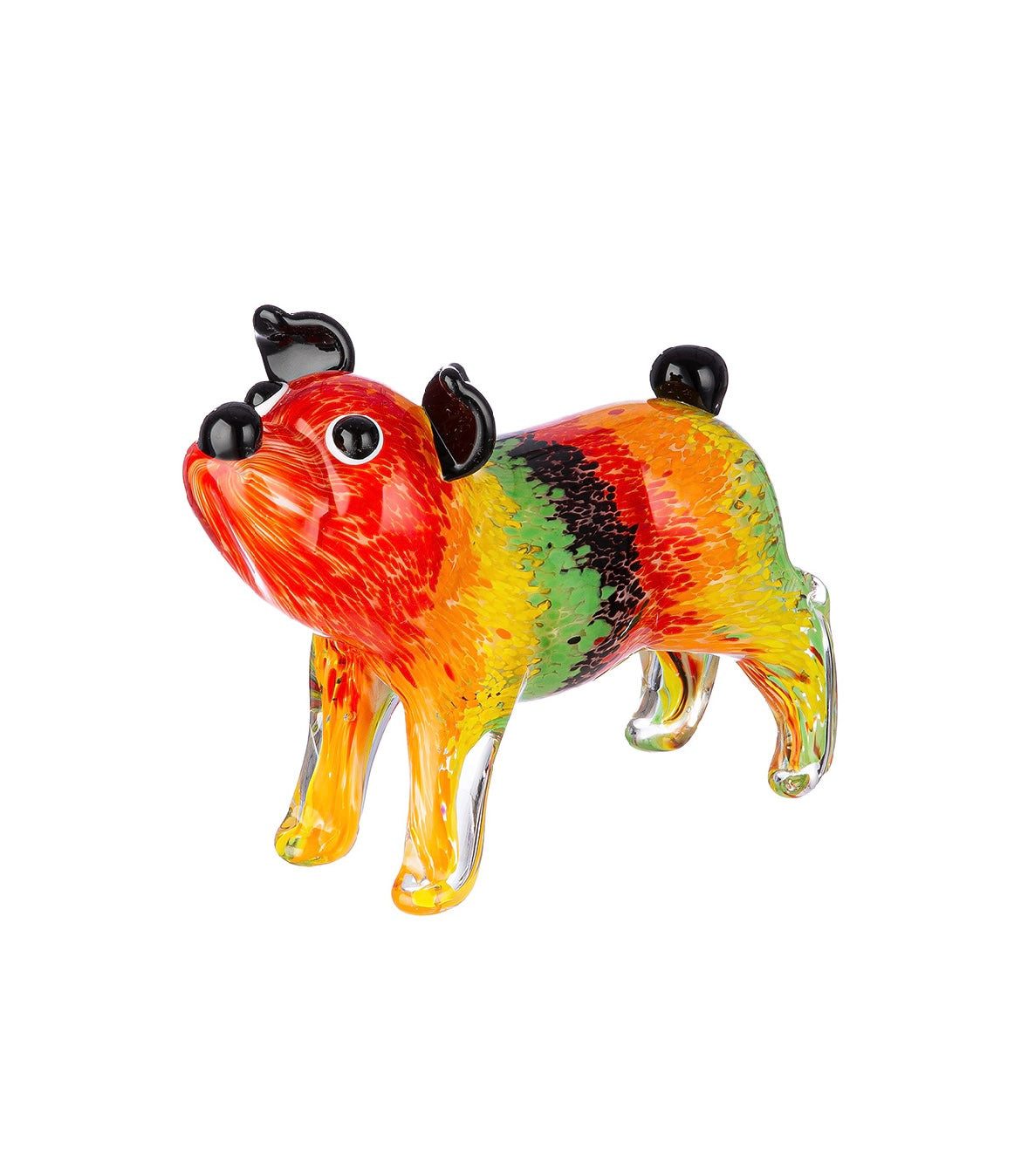 GILDE Dekofigur Glasfigur Bulldoge mehrfarbig von Gilde - Hundefigur Hingucker