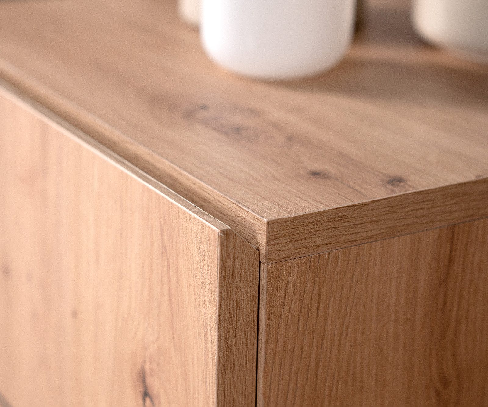 Furn.Design Kommode Liam (Anrichte in Eiche Artisan und schwarz, 80 x 90 cm), modernes Design